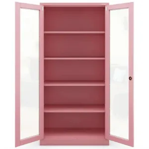 Obrazek Regał Metalowy Biurowy Amelia różowy pastelowy