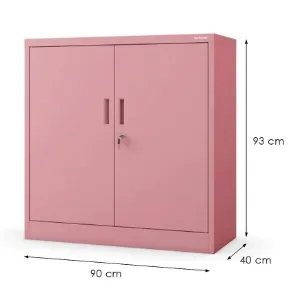 Obrazek Szafka Metalowa Biurowa Beata różowy pastelowy