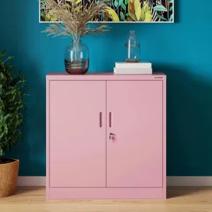 Obrazek Szafka Metalowa Biurowa Beata różowy pastelowy