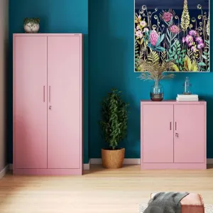 Obrazek Szafka Metalowa Biurowa Beata różowy pastelowy