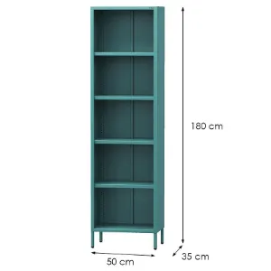 Obrazek Regał Metalowy Wysoki Mario Modern Sea Green