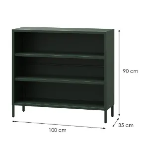 Obrazek Regał Metalowy Niski Luca Modern Bottle Green