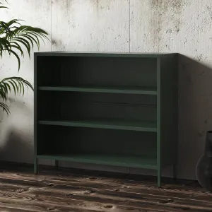 Obrazek Regał Metalowy Niski Luca Modern Bottle Green