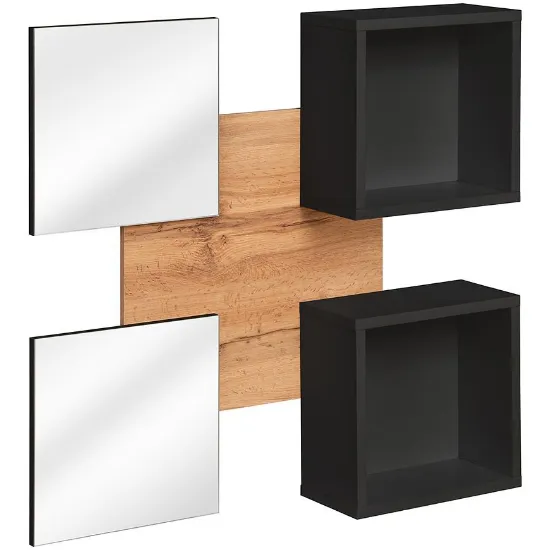 Obrazek Półki Easy+Lustro WTZ EY TYP 07 wotan/czarny