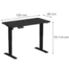 Obrazek Biurko Control Series 120 Lv9905 Czarny
