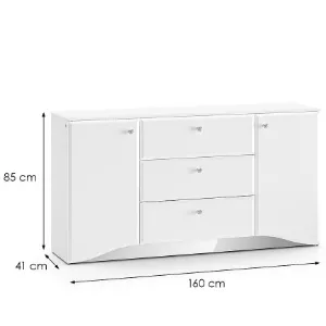 Obrazek Komoda Glamour 02 Biały Połysk