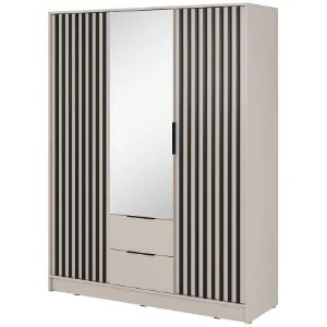 Obrazek Szafa Nelly 3D Lustro Cashmere/czarny pop