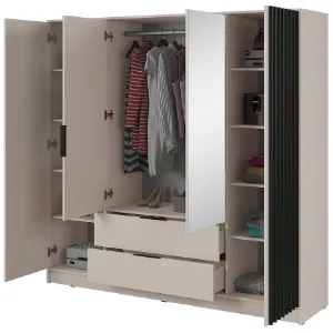 Obrazek Szafa Nelly 4d Lustro Cashmere/Lamela Artisan