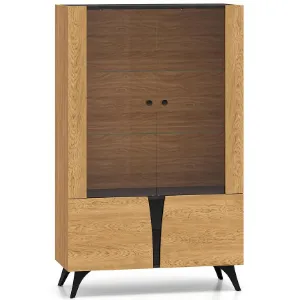 Obrazek Witryna Toscania 03 Milton Dąb  Dune/Jesion  Czarny/Szkło