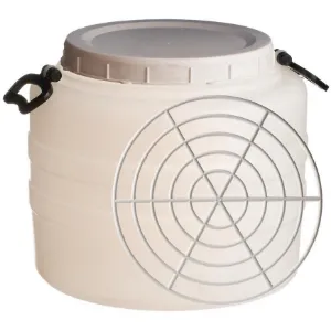 Obrazek Beczka Z Uchwytami Biała 30 L