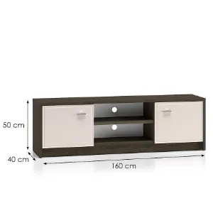 Obrazek Szafka RTV Avante 06 Dąb Windmill Dark/Cashmere