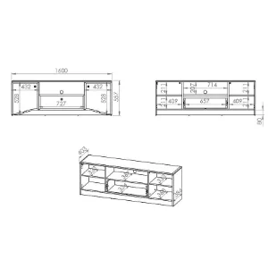 Obrazek Szafka RTV Glamour 03 Biały Połysk
