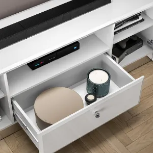 Obrazek Szafka RTV Glamour 03 Biały Połysk