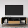 Obrazek Szafka RTV Toscania 06 Dąb Dune/Jesion Czarny/Szk