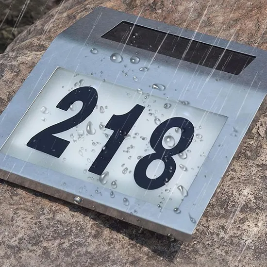 Obrazek Lampa solarna Numer domu Broy 46827 Chrome