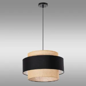 Obrazek Lampa W-1204/1-40 JUTE/BLACK LW1