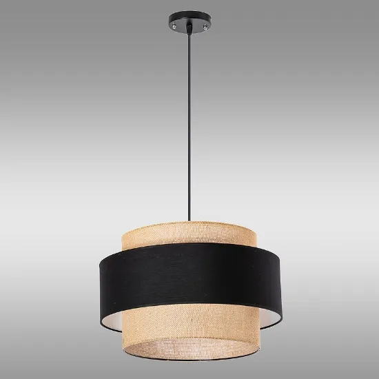 Obrazek Lampa W-1204/1-40 JUTE/BLACK LW1