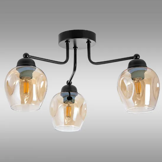 Obrazek Lampa W-1224/3 BLACK/AMBER LW3