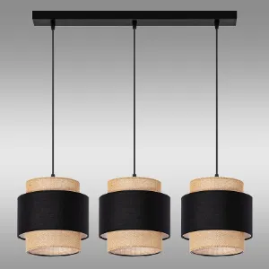 Obrazek Lampa W-L 1204/3 JUTE/BLACK LW3