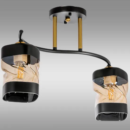 Obrazek Lampa W-N 3630/2 BLACK/AMBER LW2
