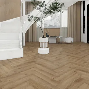 Obrazek Panel winylowy SPC+IXPE Dąb Laos HB 4V 5,5mm 0,55mm