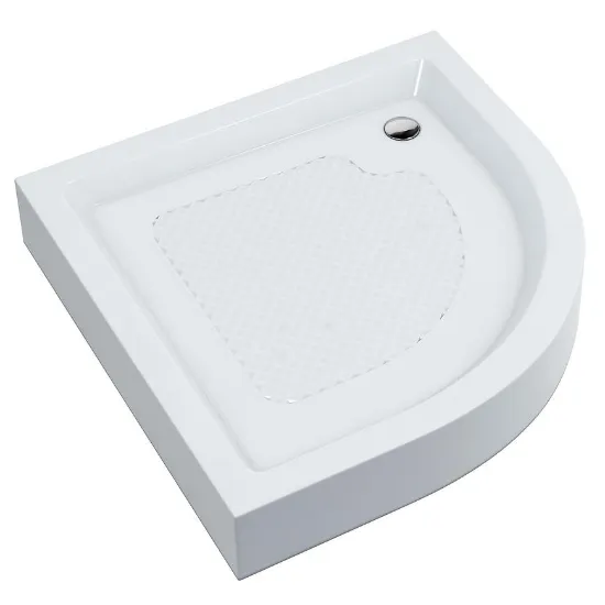 Obrazek Brodzik półokrągły 80x80x16 zabudowany R55 AQM352L