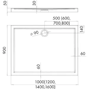 Obrazek Brodzik Corrina 90/120/5 3.067