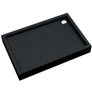 Obrazek Brodzik prostokątny Astrix 80x100x16 czarny struktura AQM4736CST