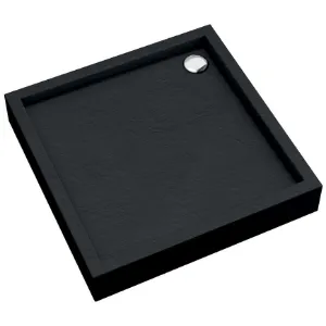 Obrazek Brodzik kwadratowy Astrix 80x80x16 czarny struktura AQM4730CST