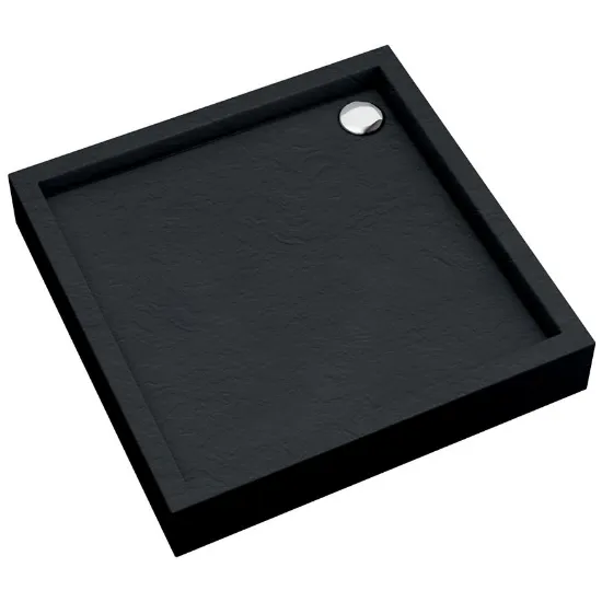 Obrazek Brodzik kwadratowy Astrix 80x80x16 czarny struktura AQM4730CST