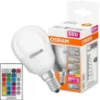 Obrazek Żarówka LED OSRAM E14 RGB P45 4,2W z pilotem