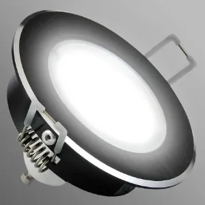 Obrazek Lampa LED oczko czarny szczotkowany okrągły