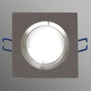 Obrazek Lampa LED oczko srebrny piaskowany kwadrat