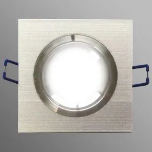 Obrazek Lampa LED oczko srebrny szczotkowany kwadrat