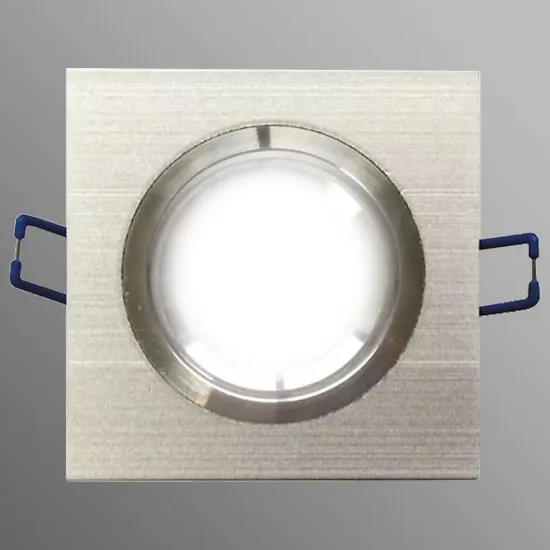 Obrazek Lampa LED oczko srebrny szczotkowany kwadrat