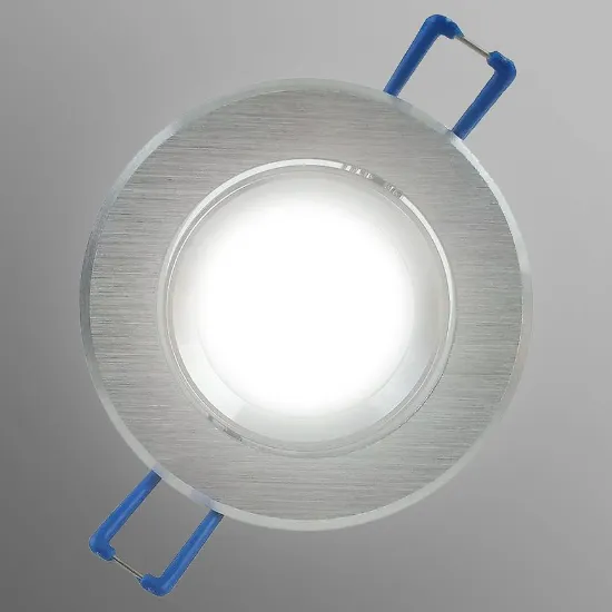 Obrazek Lampa LED oczko srebrny szczotkowany okrągły 3W1 6W 4000K