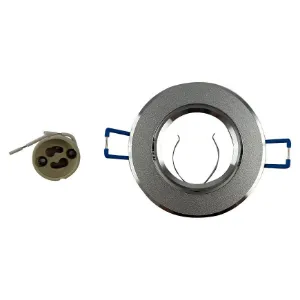 Obrazek Oprawa 2w1 srebrna piaskowana okrągła mała