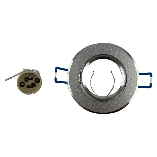 Obrazek Oprawa 2w1 srebrna piaskowana okrągła mała