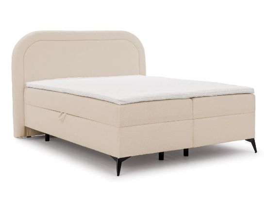 Obrazek Łóżko kontynentalne Ornes 160x200 cm beżowy