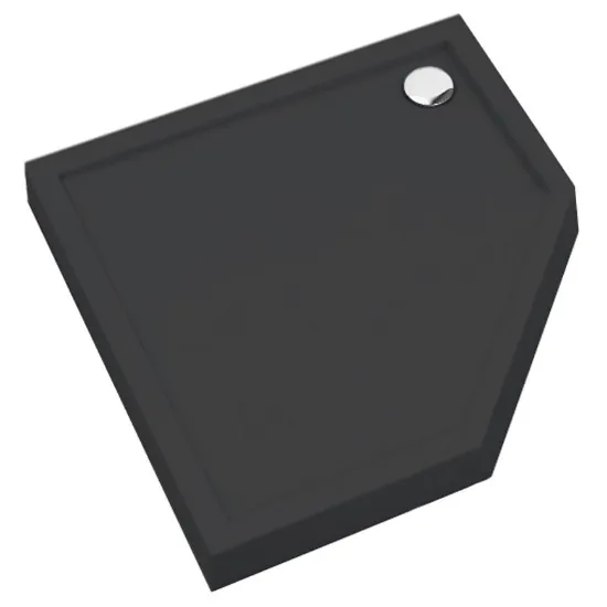 Obrazek Brodzik pięciokątny Black Mat 80x80x12 Espera Plus AQM4697CMG