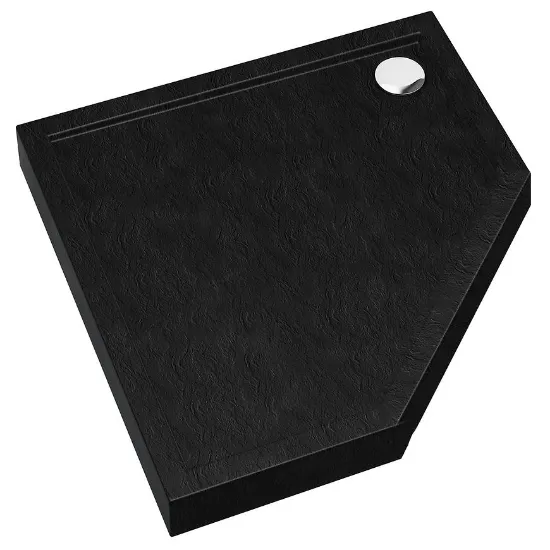 Obrazek Brodzik pięciokątny Black Stone 80x80x12 Espera Plus AQM4697CST
