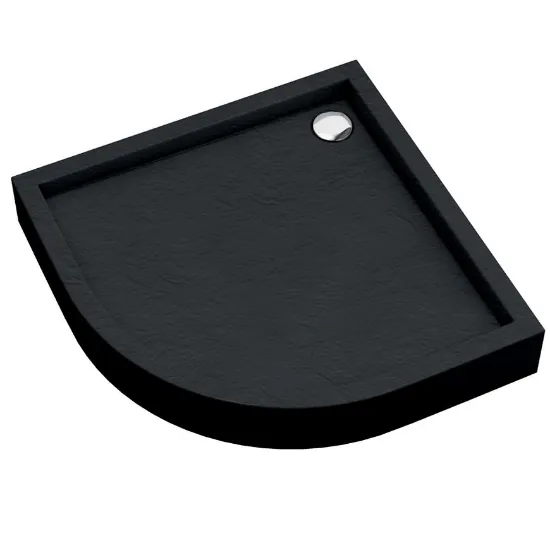 Obrazek Brodzik półokrągły Astrix 90x90x16 czarny struktura AQM4734CST