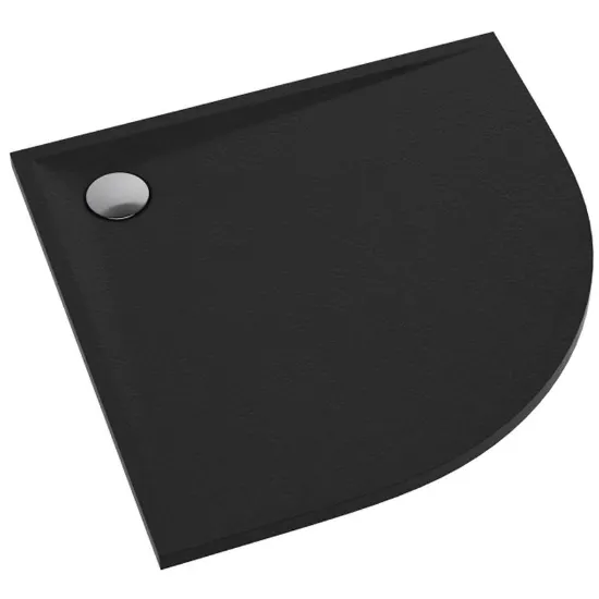 Obrazek Brodzik półokrągły AQM12463CST 80X80X3 czarny