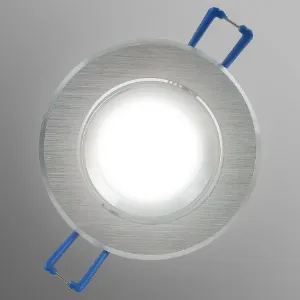 Obrazek Lampa LED oczko srebrny szczotkowany okrągły