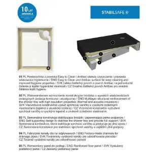 Obrazek Brodzik półokrągły Black Mat 90x90x12 R55 Espera Plus AQM4634CMG