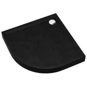 Obrazek Brodzik półokrągły Black Stone 80x80x12 R55 Espera Plus AQM4633CST