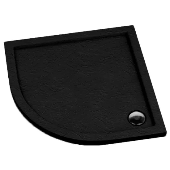 Obrazek Brodzik półokrągły Black Stone 90x90x5 R55 Espera AQM264CST