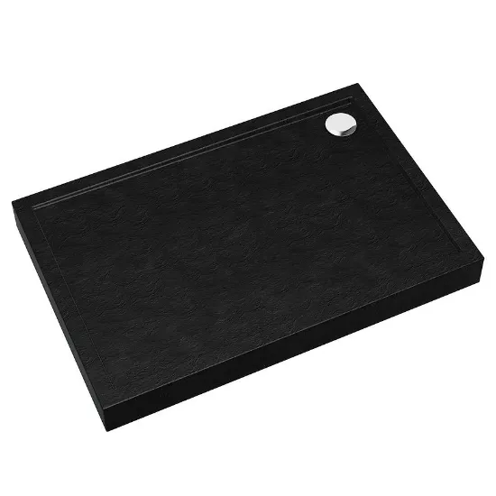 Obrazek Brodzik prostokątny Black Stone 80x100x12 Espera Plus AQM4636CST