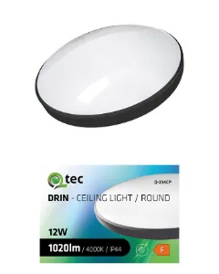 Obrazek Plafon QTEC 12W 4000K czarny