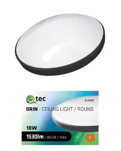 Obrazek Plafon QTEC 18W 4000K czarny